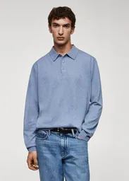 Camiseta Polo Tens Azul Talla XXL Hombre Mango