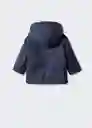 Abrigo Anorak Pepelu Navy Talla 71 Niños Mango
