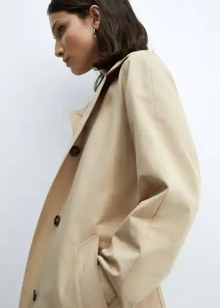 Gabardina Trench Classic Beige Talla L Mujer Mango