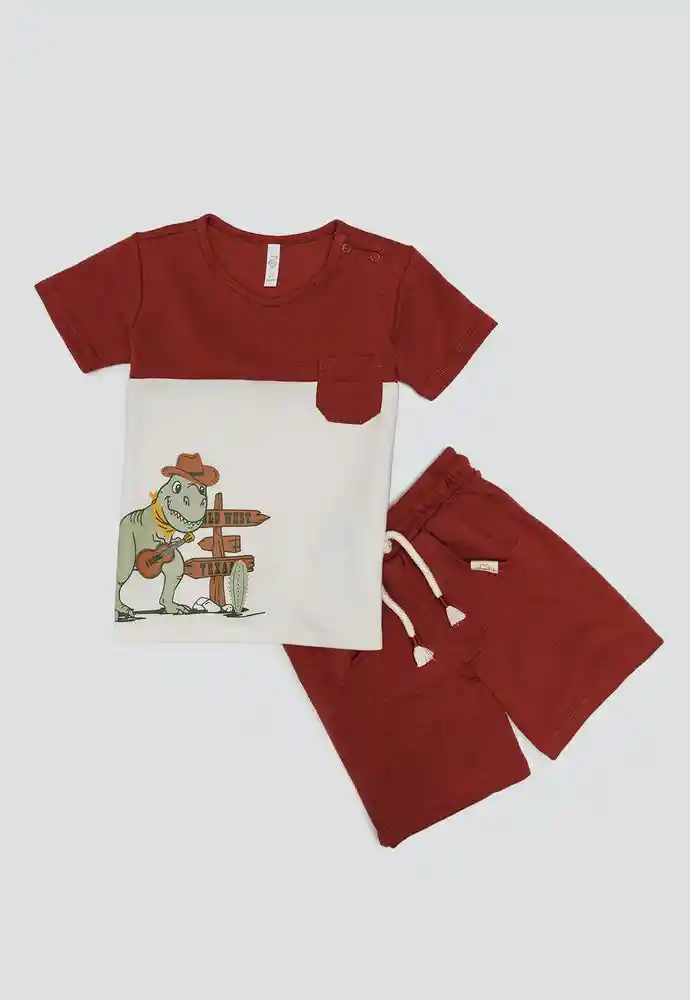 Conjunto Corto 3t-terracota