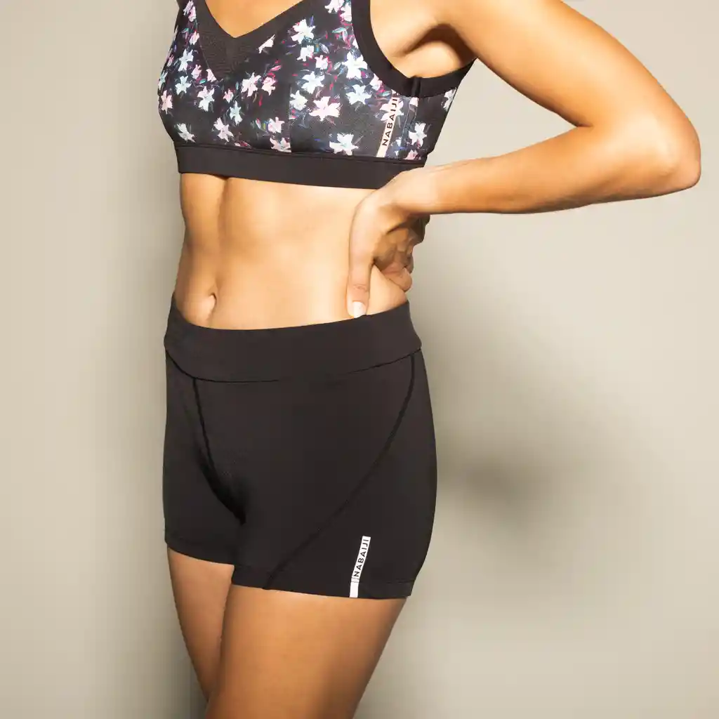 Short de Natación y Aquagym Para Mujer Nabaiji Negro