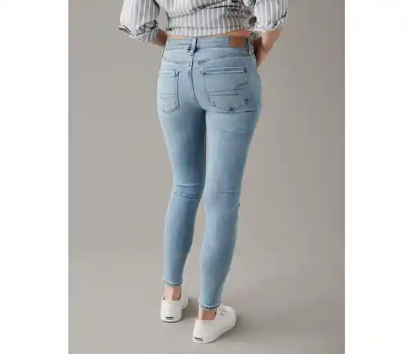 Pantalón Jean Mujer Legging Azul Talla 4 Short American Eagle