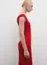 Vestido Fresa Rojo Talla S Mujer Mango