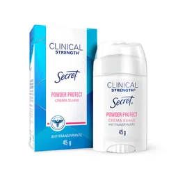 Desodorante Antitranspirante Mujer Secret Clinical Strength Crema Suave Powder Protect 45 g