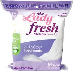 Ladyfresh Toallas Higiénicas Nocturna Alas