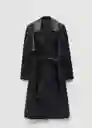 Gabardina Trench Moon Negro Talla S Mujer Mango