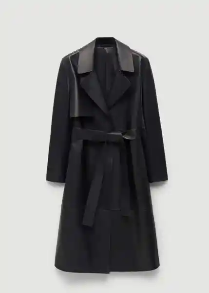 Gabardina Trench Moon Negro Talla S Mujer Mango