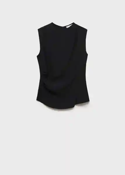 Blusa Area Negro Talla L Mujer Mango