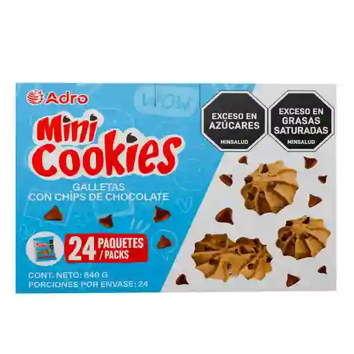Mini Cookies Galleta Con Chip Sabor a Chocolate