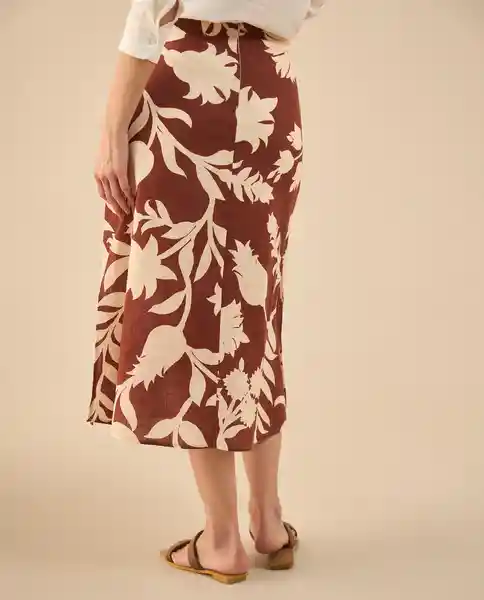 Falda Café Morgan Oscuro Talla 10 642G001 Esprit