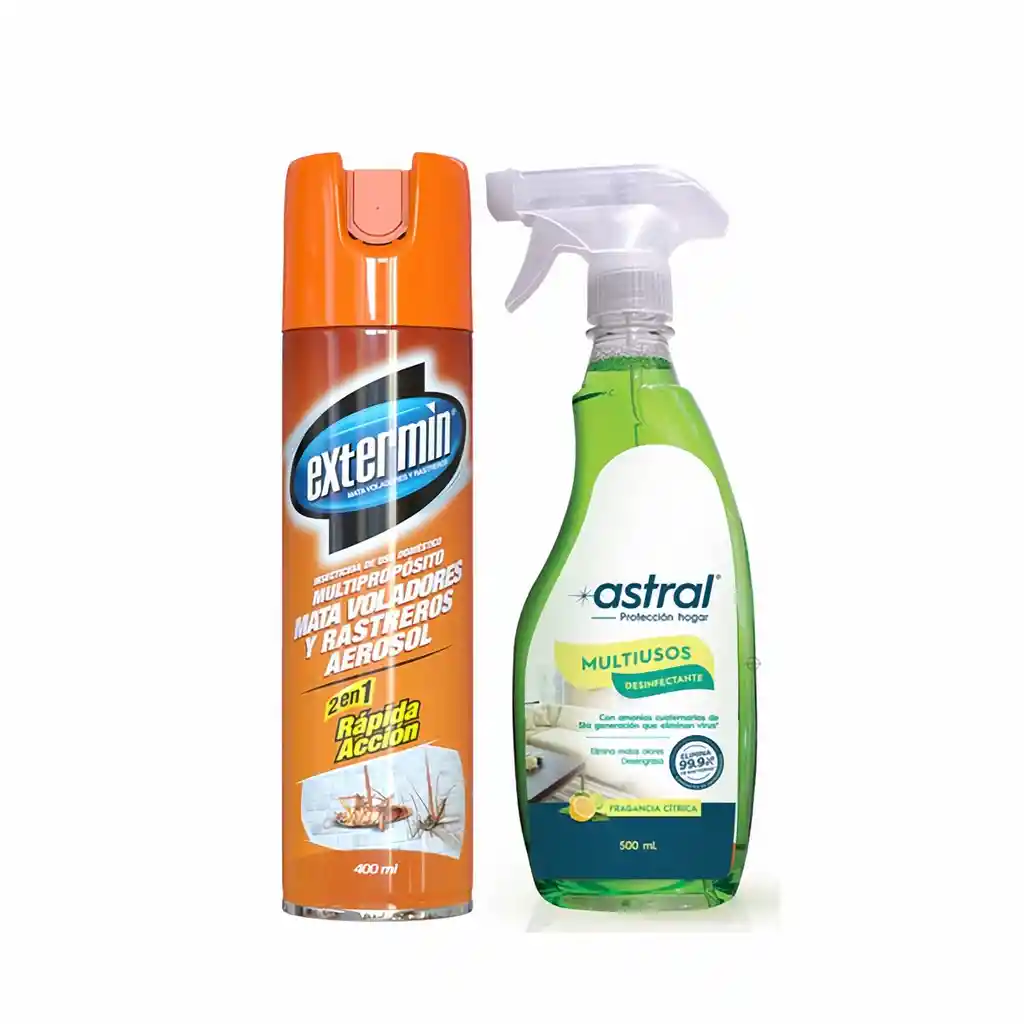 Extermin Pack Insecticida Multipropósito + Desinfectante Astral