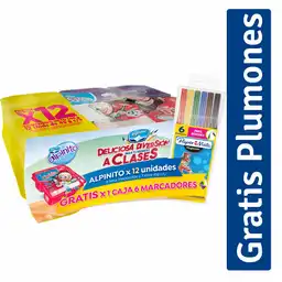 Alpinito Promo Regrero a Clases X 12 + Gratis Marcadores