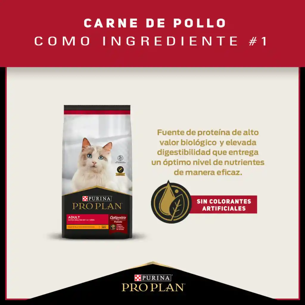 Comida para Gatos Adultos Purina Pro Plan x 1,5 kg