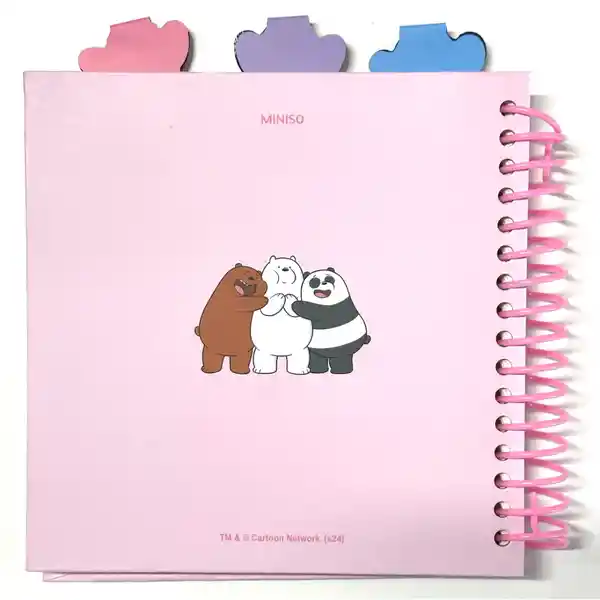 Cuaderno Argollado Con Marcapáginas de 100 Hojas Pdq Miniso