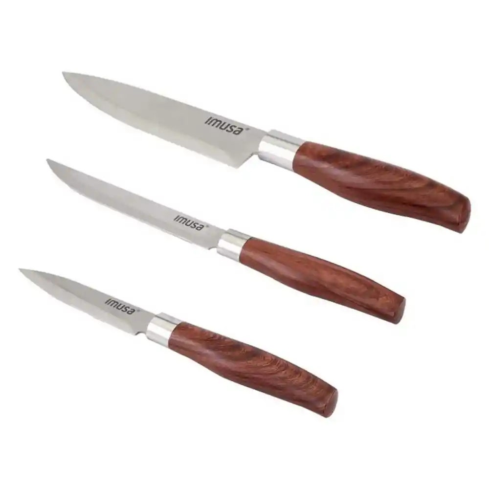 Set 3 Cuchillos Pelar y Mult y Chef Imusa 6119300