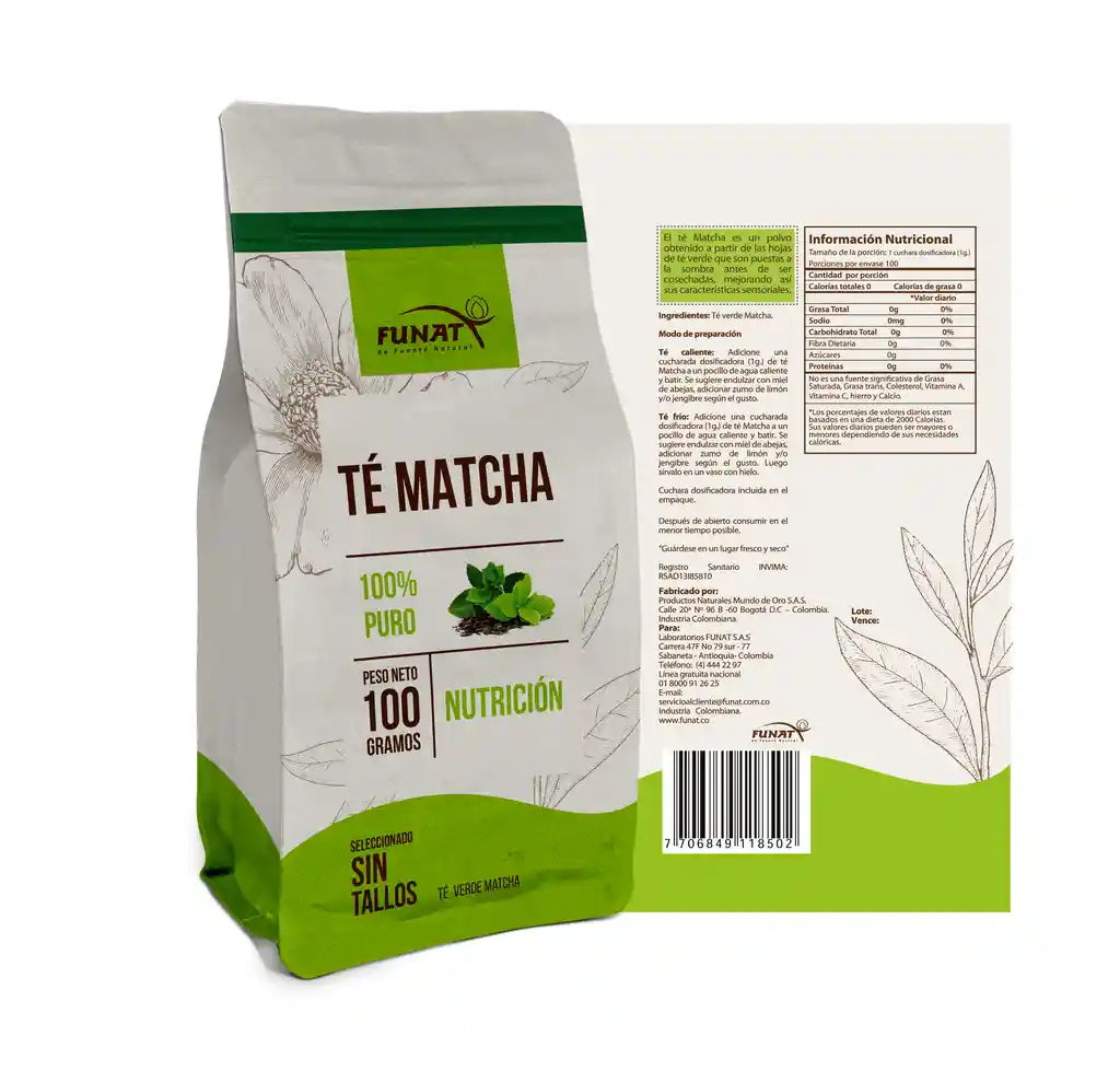 Funat té Matcha  en Polvo