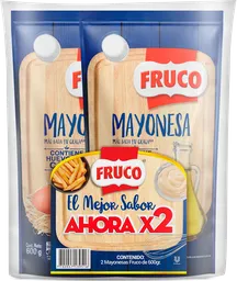 Mayonesa Fruco doypack 2x600g