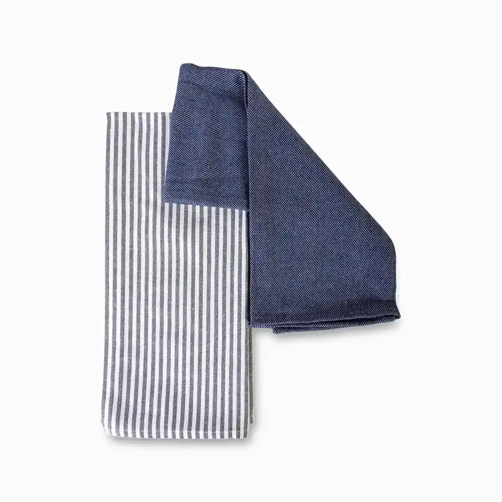 Set Toallas Rayas y Gris Ambiente Gourmet