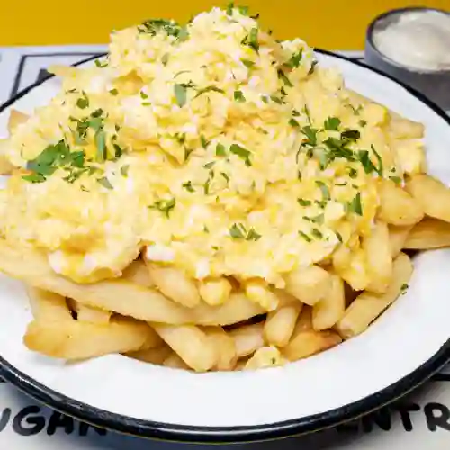 Huevos Pericos con Papas Fritas
