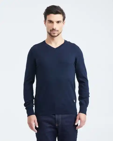 Suéter Basic Masculino Azul Medianoche Talla XXL Chevignon