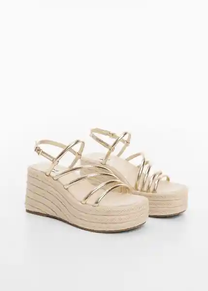 Sandalias Blanca2 Oro Talla 40 Niñas Mango