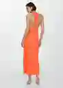 Vestido Bristol Naranja Talla 18 Mujer Mango