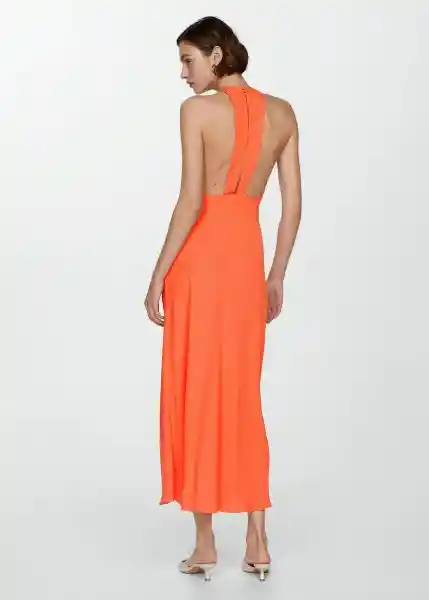 Vestido Bristol Naranja Talla 18 Mujer Mango