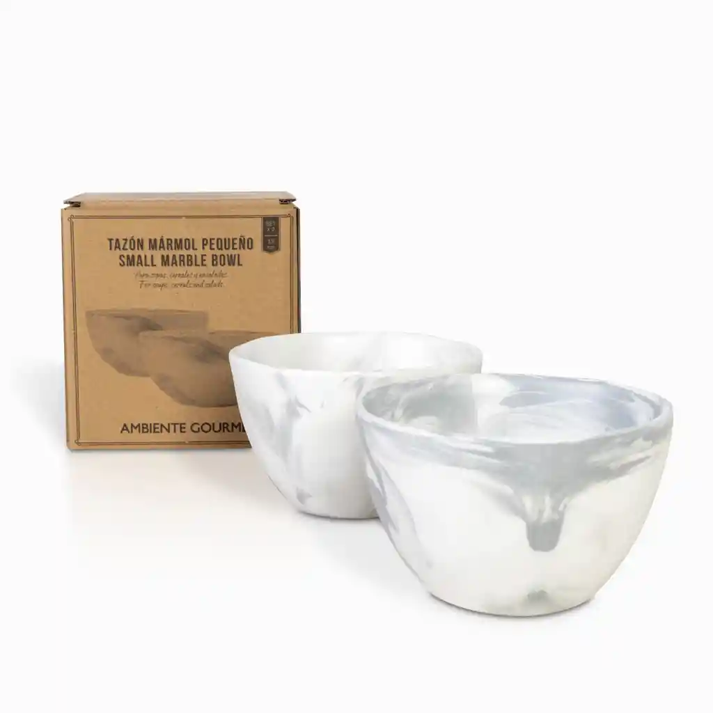 Set Tazón Mármol Pequeño 12 cm Ambiente Gourmet