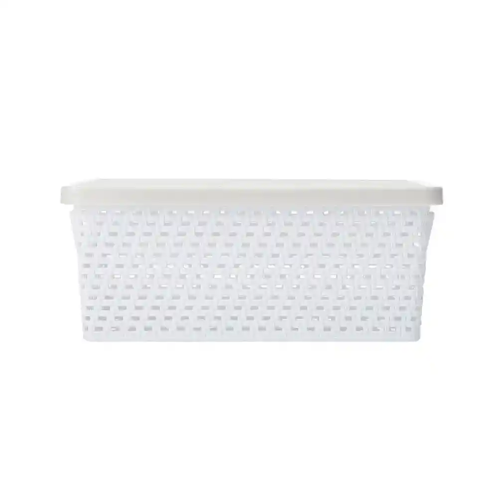 Caja Calada Tejido Con Tapa Bicolor