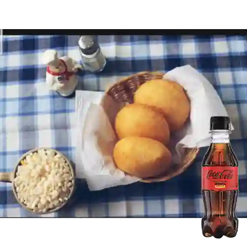Combo Arepa Dulce c/ Queso +Cocacola S/az 250ml
