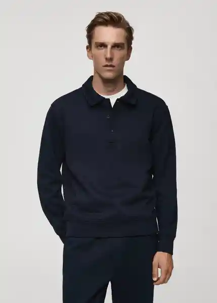 Sudadera Bono Navy Talla M Hombre Mango