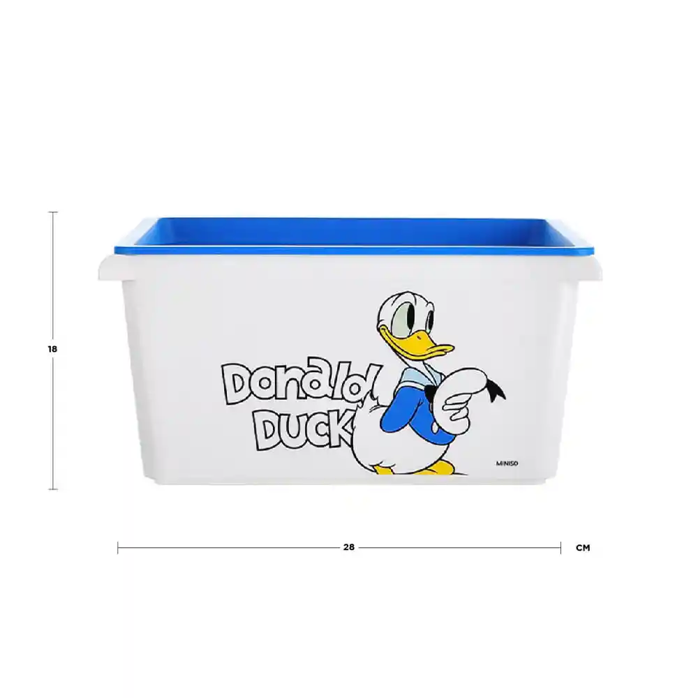 Miniso Organizador Plástico Donald Duck Pequeño Blanco