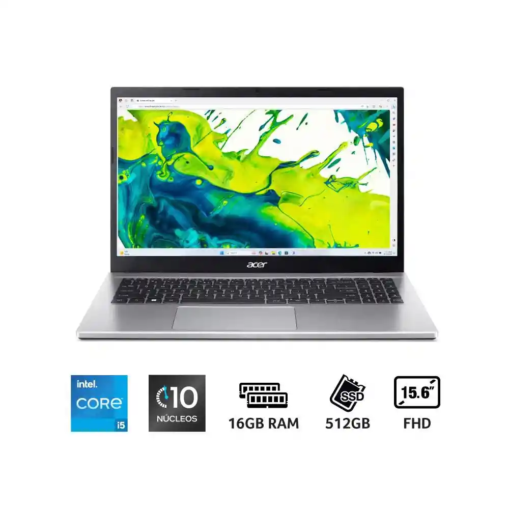 Computador Acer Portatil A3155959rd Intel Core I5 1235 u Ram 16 Gb 512 Gb Ssd A3155959rd