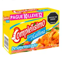 Completísimo Caldo Gallina Desmenuzado en Polvo