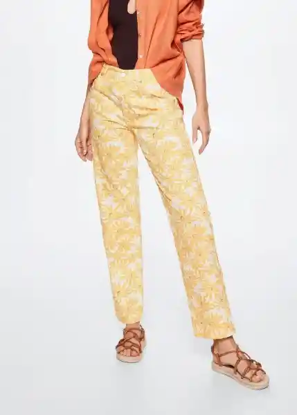 Jeans Tahiti Amarillo Talla 44 Mujer Mango