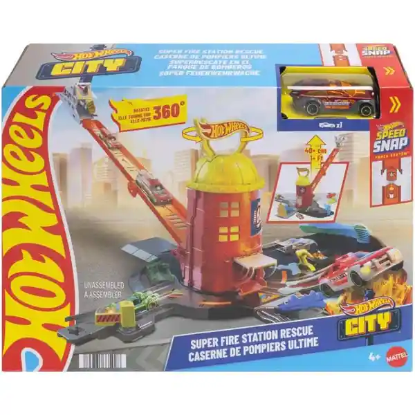 Hot Wheels Pista City Super Estación de Bomberos Jhl95