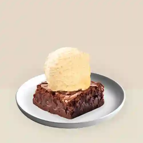 Brownie con Helado de Light de Maracuya