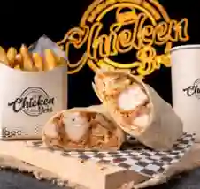 Chicken Bros Wrap con Bebida y Papas