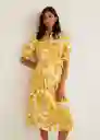 Vestido Capri H Amarillo Talla S Mujer Mango