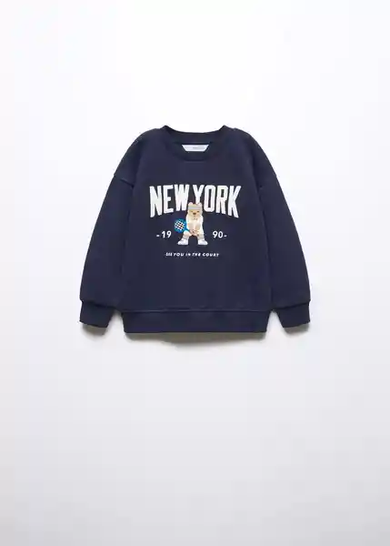 Sudadera York Navy Talla 70 Niños Mango