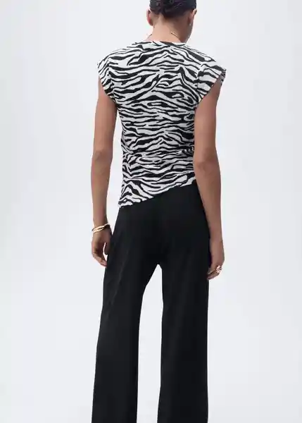 Camiseta Irma Negro Talla XS Mujer Mango