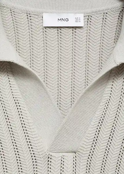 Camiseta Polo Onda Hielo Talla M Hombre Mango