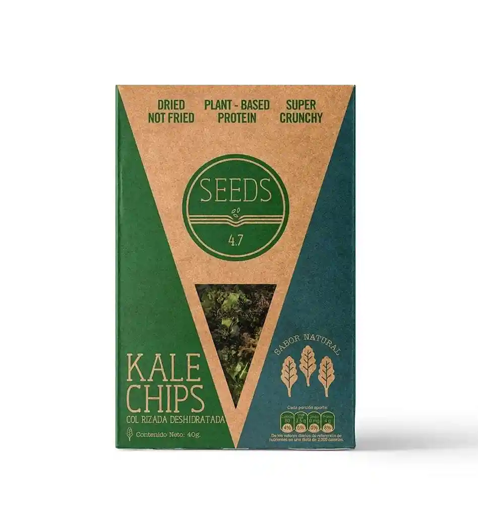 Kale Chips Col Rizada Deshidratada Sabor Ají Jalapeno