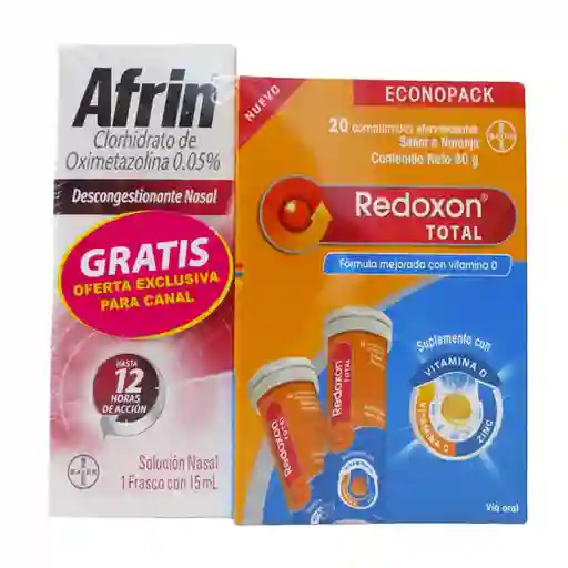 Redoxon Total Efervescente Naranja X 20 Tabl Gratis Afrin Adulto Spray