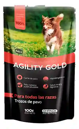 Agility Gold Alimento Humedo Para Perro Trozos Pavo 100 g