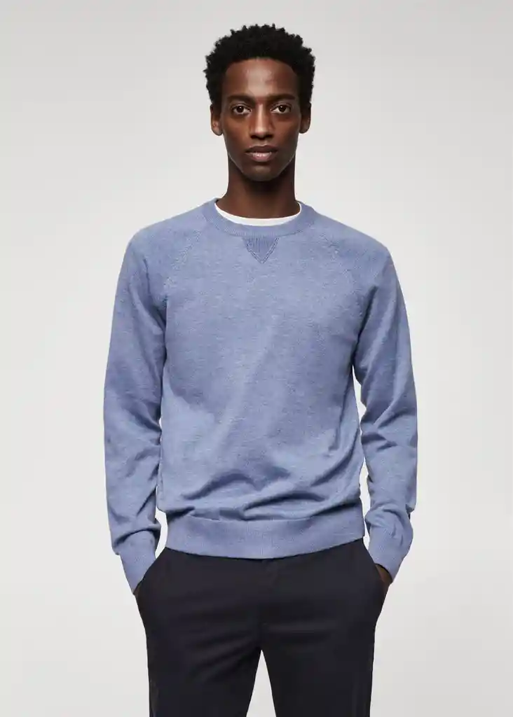 Saco Jersey Ten Índigo Talla XXL Hombre Mango