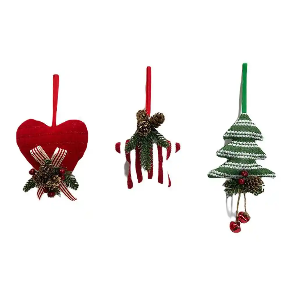 Adorno Colgante Corazón Estrella y Árbol Finlandek Hb-230312abc