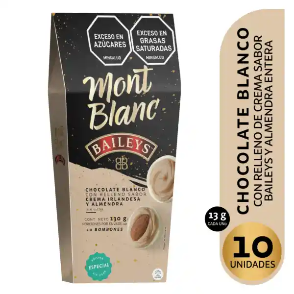 Mont Blanc Bombones de Chocolate Blanco Rellenos con Baileys