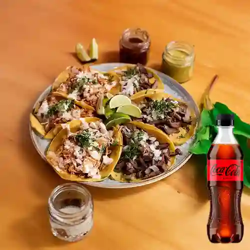 Combo Tacos X 6 Cochinita Pibil + Coca-Cola ZERO 400ml