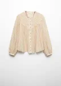 Blusa Mint Offwhite Talla M Mujer Mango
